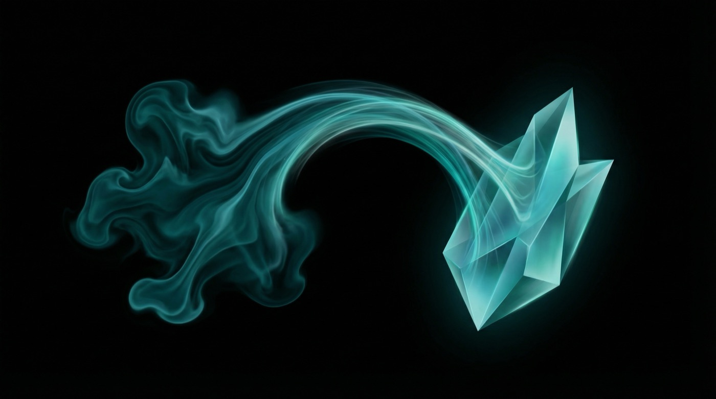 Abstract illustration of traditional and AI creative approaches converging